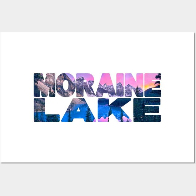 MORAINE LAKE - Rocky Mountains Canada Sunset Wall Art by TouristMerch